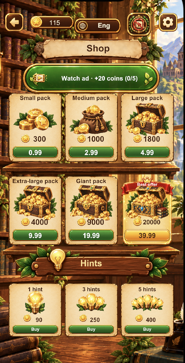 Citatner coins and hints shop