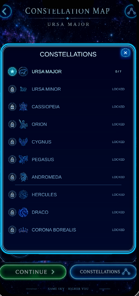Explore constellations